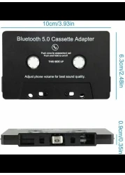 Radiotronics Cassette adapter for 5.0 car radio car cassette receiver Bluetooth car audio cassette to AUX adapter CD player MP3 iPod with 3.5 mm jack plug