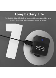 Saramonic Wireless Lavalier Microphone Blink100 B1 2.4Ghz Wireless Microphone With Transmitter &amp; Receiver For DSLR Cameras, iPhone, iPad And Android, 164Ft Range, Lapel Mic For Recording, Teaching