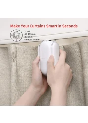 Switchbot Curtain Smart Electric Motor, Wireless App Or Automate Timer Control, Add Hub Mini/Plus Compatible With Alexa, Google Home, Homepod, Ifttt (U-Rail)