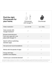 Google Chromecast With Google TV 4К Media Streamer With Google Assistant - Snow
