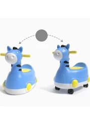 Eazy Kids Horse Potty Car - Blue