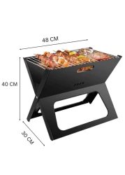Manful Portable Charcoal Grill For Camping Cooking Stainless Steel Mini Folding Grill Stove For Travel, Picnic, Motorhome With Cover BBQ Cooking For Outdoor Camping