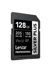 ليكسار بروفيشنال سيلفر بلس SDXC UHS-I بطاقة الذاكرة LSDSIPL128G-BNNNG - رمادي 128 غيغا