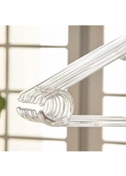 LAVISH Clear Plastic Clothes Hangers &ndash; 8-Piece Set for Neat &amp; Organized Wardrobe