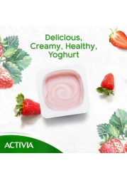 Activia Full Fat Strawberry Stirred Yoghurt 120g Pack of 8