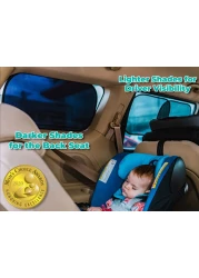 kinder Fluff Car Window Shade 4PackThe Only Certified Car Window Sun Shade for Baby Proven to Block 9995 UVR Moms Choice Gold Award Car Seat Sun Protection Standard