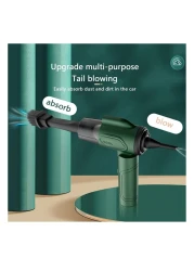 مكنسة كهربائية للسيارة، مكنسة كهربائية محمولة لاسلكية ومنفضة هواء، خفيفة الوزن للغاية وقابلة للطي، شفط نفخ 3 في 1، شحن USB، استخدام عالي الطاقة، مكنسة كهربائية محمولة