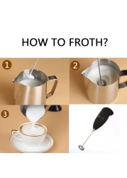 Decdeal - Electric Milk Frother Automatic Handheld Foam Maker for Egg Latte Cappuccino Hot Chocolate Matcha Home Kitchen Coffee Tool