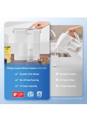 PHILIPS GoZero Nextgen Instant Water Filter Pitcher Rechargeable Battery MircoX Clean Technology 3L 12 Cups 1Lmin Fast Flow Countertop Filtered Water Purifier Jug for Tap Water 1 Filter
