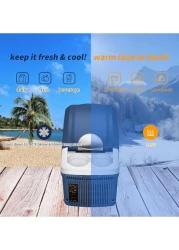 Small Car Refrigerator 8L Cool Box - Low Noise Compact Mini Fridge,Portable Cooler for Car, Travel, Camping, and Road Trips