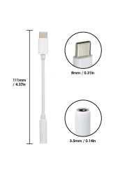 Docooler - USB C to 3.5mm Headphone Jack Adapter with Digital Audio Cable Type C Jack Adapter for HUAWEI XIAOMI OPPO SAMSUNG
