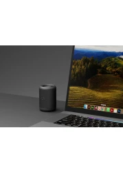 سماعة بورتابل بلوتوث مقاومة للماء IPX5 من بورودو ساوندتك، بطارية 1800 مللي أمبير، 8 ساعات تشغيل، صوت قوي 5 واط، صوت عميق، مكبر صوت 40 مم، مدخل صوت مرن - أسود
