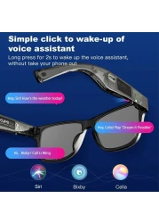 KUMI Meta V1 Smart Glasses, Semi-Transparent Design, Removable Lenses, Dual Speakers, AI Voice Assistant
