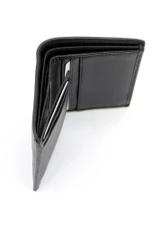 Gai Mattiolo Men's wallet in nappa leather, Equipped with card holder, card-sized document holder and space for banknotes., Black