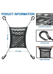 MBVBN 3Layer Car Mesh Organizer Seat Back Net Bag Barrier of Backseat Pet Kids Cargo Tissue Purse Holder Driver Storage Netting Pouch