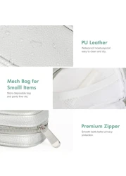 Cute Tampon Storage Bag Tampon Holder for Purse Tampon Organizer Bag with Handle PU Leather Tampon Pouch Small Case for Feminine Products with Zipper Period Bags for Teen Girls Women