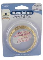 Beadalon German Style Wire Square Gold 24 Gauge51 mm4 m131 ft