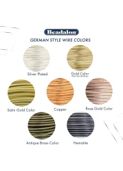 Beadalon German Style Wire Square Silver Plated 20 Gauge032 in2 m65 ft