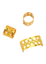 200 pcs Dreadlocks Beads Hair Braid Rings Clips Dread Locks Hair Braiding Metal Cuffs DecorationAccessories Jewelry Silver and Gold unisex