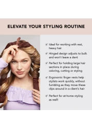 KitschAlligator Clips for Hair Alligator Hair Clips for Styling Sectioning Roller Clips for Hair Rollers Hair Tools Volume Hair Clips for Makeup Pink Hair Accessories for Women 3pc Multi Color