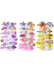 SKYNEO Baby Hair Clips Pin Barrettes for Girls Toddler Girls Accessories Kids Clips Styling Flower Rainbow Candy Fruits Butterfly Cute 42 Pieces