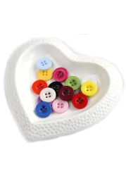 GANSSIA 58 Inch 15mm Mix 15 Colors Buttons for Sewing 4 Holes Resin Button for Crafts Scrapbooking Pack of 300 PCS with Box Each Color 20 PCS
