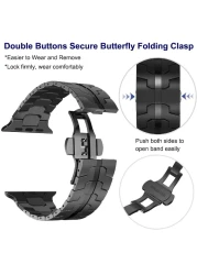 Replacement Stainless Steel Metal Strap For Apple Ultra Watch 49mm Black