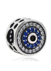 Blue Watchful Eye Charm Bead 925 Sterling Silver Beads fit DIY Bracelet Necklace