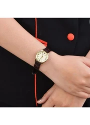 Casio - Women's Leather Analog Watch LTP-V005GL-9A