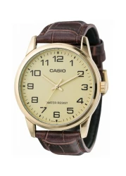 كاسيو -ساعة يد جلدية ، أنالوج ، للرجال (MTP-V001GL-9BUDF)