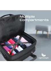 حقيبة سفر متعددة الاستخدامات للكمبيوتر المحمول مقاس 16 بوصة مع مقصورات متعددة