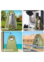 Pop-Up Privacy Tent &ndash; Instant Portable Outdoor Shower Tent, Camp Toilet, Changing Room &amp; Rain Shelter with Window &ndash; Foldable with Carry Bag