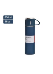 Thermos Bottle Set - Double-Layer Stainless Steel Vacuum Flask, Insulated Travel Water Bottle with Business Tea Cup, Keeps Drinks Hot or Cold
