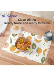 Sunveno baby Feeding Disposable Travel Multipurpose Placemats, 20 Pcs / Pack