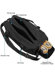 ماهمير شنطة صالة الالعاب الرياضية للرجال والنساء (اسود)