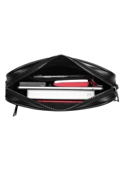 Yeasha,Fingerprint Lock Handbags Men Genuine Leather Purse Clutch Handbag Cash Bag For Man