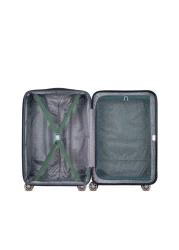 ديلسي إير آرمور حقيبة سفر مسجلة بأربع عجلات مزدوجة وهيكل صلب بلون أخضر بطول 68 سم