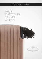 Lightweight 2-Pieces ABS Hard side Travel Luggage Trolley Bag Set with Lock for men / women / unisex Hard shell strong