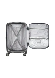 ديلسي كروز، حقيبة سفر كابينة بعجلات متحركة 4 وبغلاف صلب، بمقاس 58 سم، باللون البلاتيني