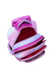 Baby Backpack 3Pcs For Baby Girls 1 lunch 1 Pencil Box And 1 Bag With Adjustable Strap For School 2 Wheels 12 Inch