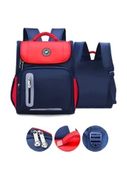Eazy Kids Ergonomic School Bag-Red blue