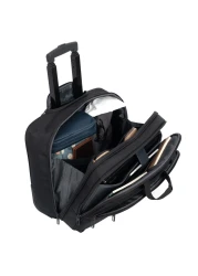 Cabinpro Premium Pilot Case Trolley Water Resistant Multi Compartment Fashion Trolley Laptop Bag for Men Women on Travel Business CP010 Black