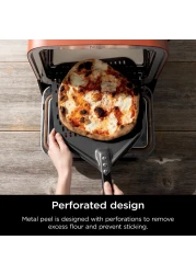 Ninja XSKOPPL Perforated Pizza Peel Compatible Woodfire Outdoor Oven OO100 series Hanging Drawstring Aluminum GreyBlack 195 x 165 x15