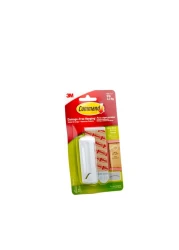 Command 17041 Wire backed picture Hanger, Holds 2.2 Kg each hook, white color. 1 hanger and 2 strips/pack