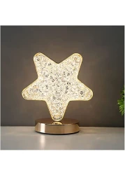 Smart Touch Portable Ramadan Star Shape Acrylic Table Lamp Led Light For Living Room Home