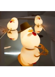 مصباح LED سيليكون قابل لإعادة الشحن عبر USB من بطة السعادة - أبيض