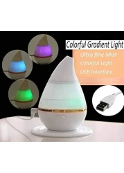 Ultrasound Atomization Humidifier for Home &amp; Office Multi-Color LED, USB Charging Cable, Quiet Air Diffuser for Relaxation, Improved Air Quality &amp; Skin Hydration
