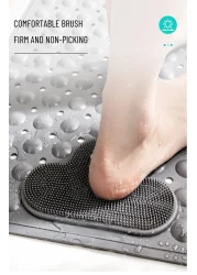 Mei Homecenter Anti-Slip Massage Bathroom Bath Tub Mats with Suction Cup and Drain Hole Quick Drying Shower Floor Mat, Grey (40&times;70CM)