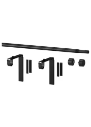 Curtain Rod Combination Black 120-210cm