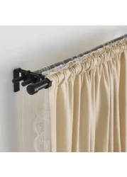 Curtain Rod Black 210-385cm